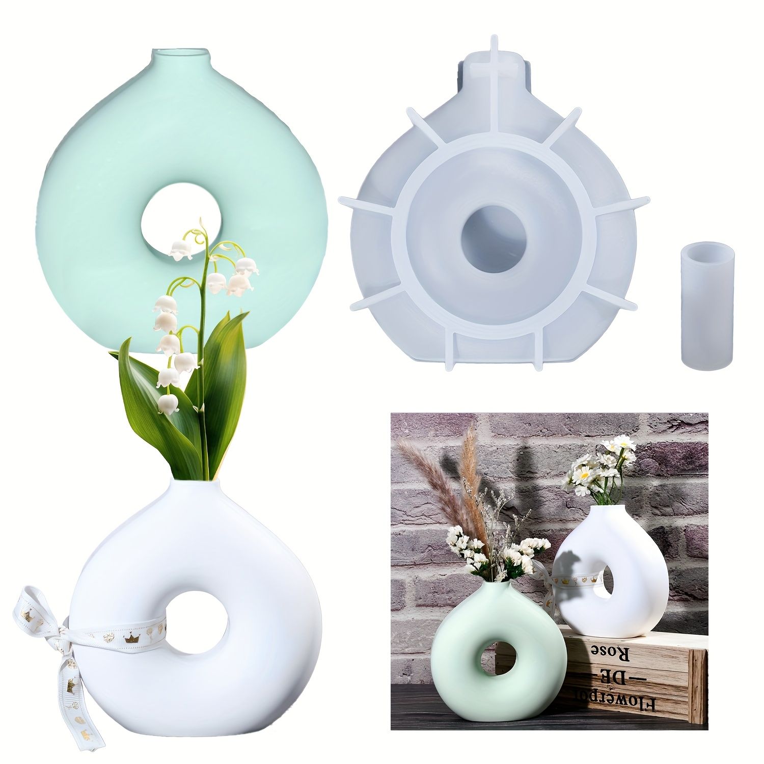 1 DIY Round Vase Silicone Moul - огляд і ціна Art Craft Vase