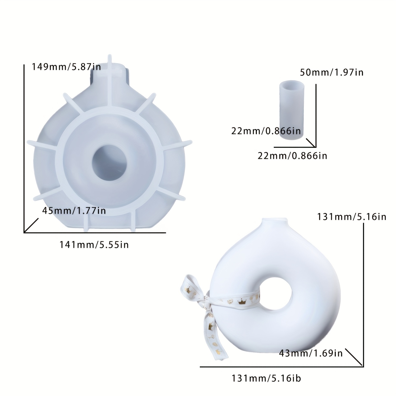 1 DIY Round Vase Silicone Moul - огляд і ціна Art Craft Vase
