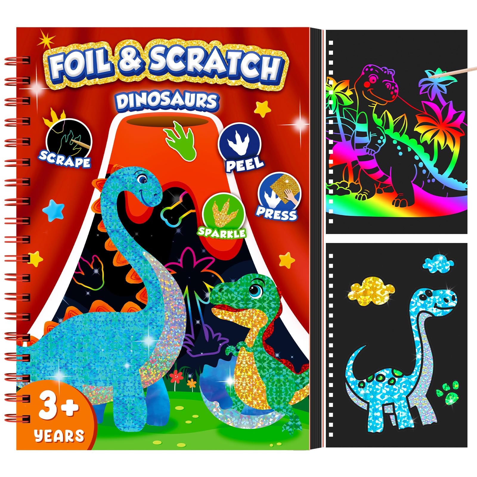 Dinosaur Scratch Art Book for  - огляд і ціна Art Craft Books