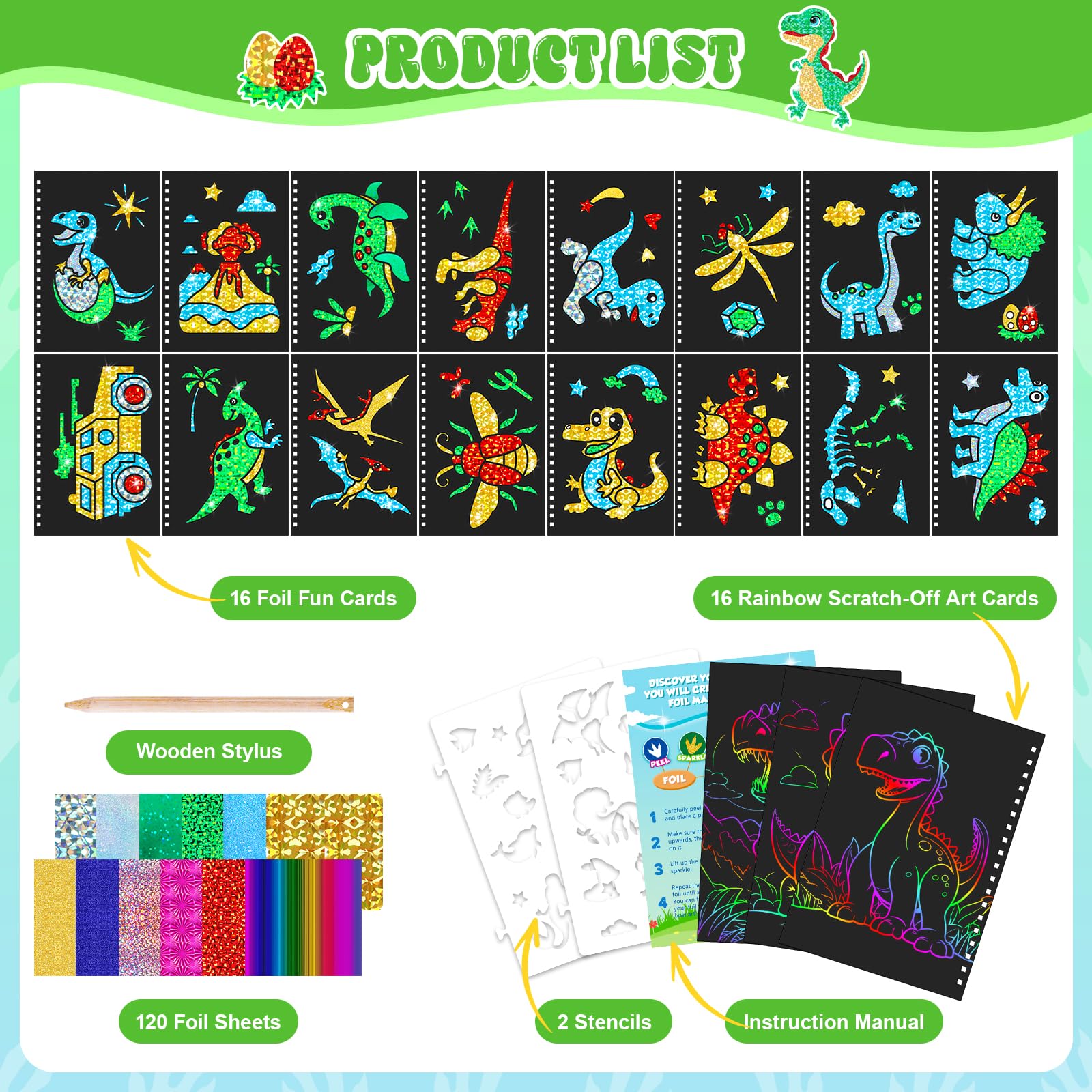 Dinosaur Scratch Art Book for  - огляд і ціна Art Craft Books