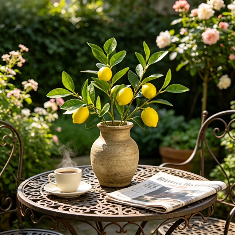 Artificial Lemons Branches, 3  - огляд і ціна Art Craft Vase