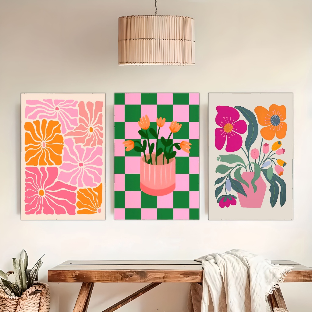 Vibrant Flowers and Vases Canv - огляд і ціна Art Craft Vase