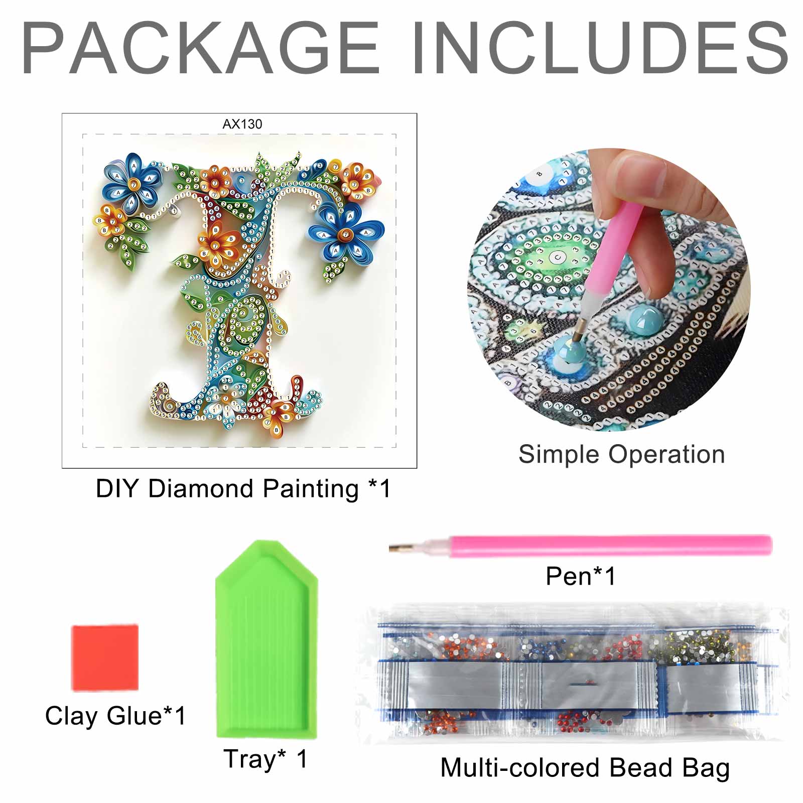 Special Shaped Diamond Art pai - огляд і ціна Art Craft Letter T