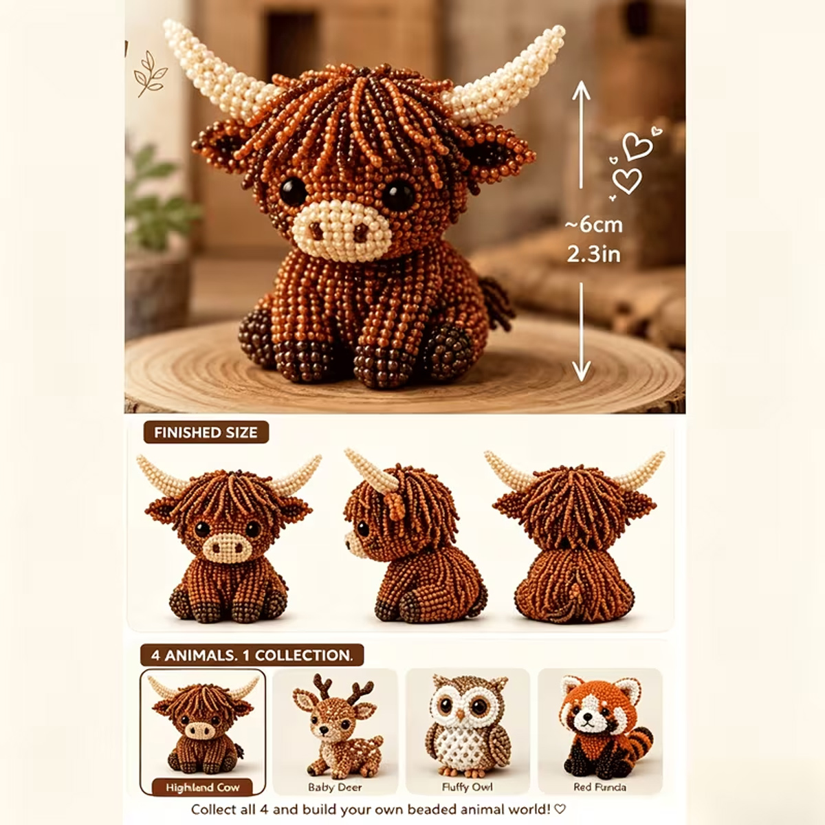 Mini 3D Beaded Animal DIY Kit, - огляд і ціна The Art And Craft Of Jewelry