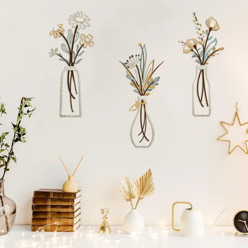 3pcs Metal Flowers Wall Decora - огляд і ціна Art Craft Room