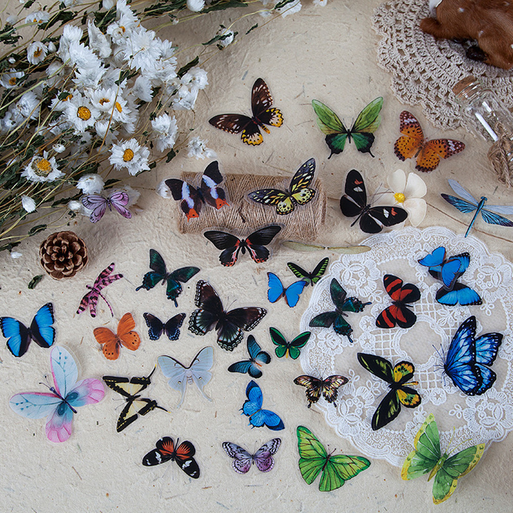 40Pcs/Bag Butterfly Stickers P - огляд і ціна Art Craft Books
