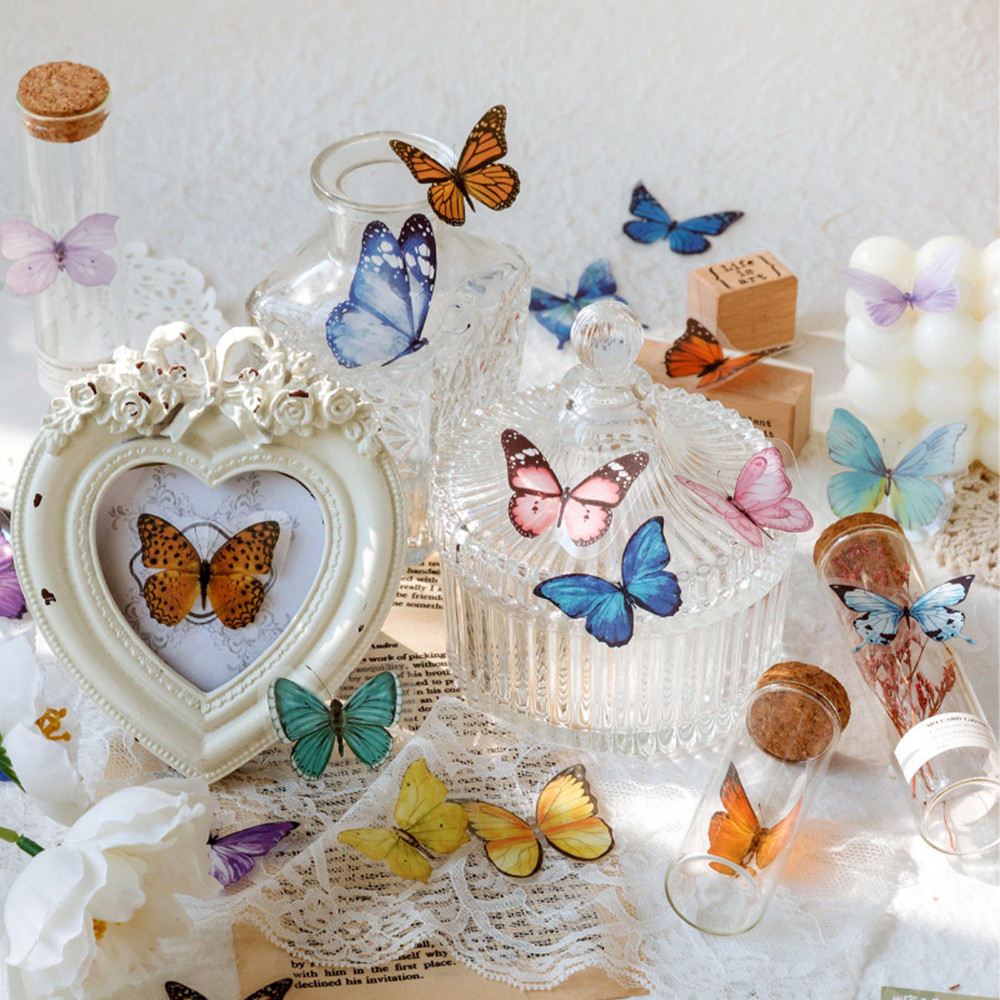 40Pcs/Bag Butterfly Stickers P - огляд і ціна Art Craft Books
